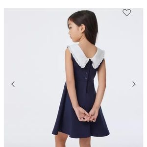 Janie & Jack Ruffle Collar Navy Dress